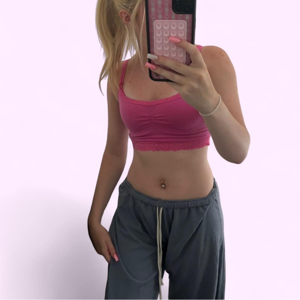 Brandy Melville Blue Wash Straight Leg Sweatpants